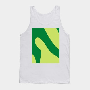 Boho abstract green pastel swirl pattern Tank Top